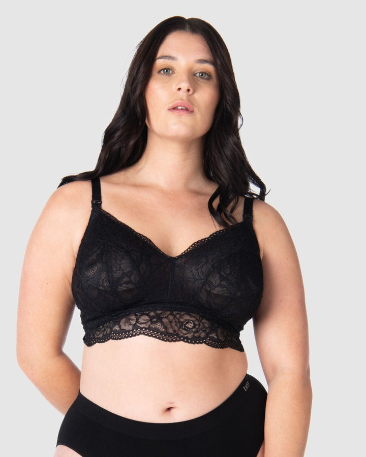 HEROINE BRALETTE BLACK MULTIFIT NURSING BRA - WIREFREE