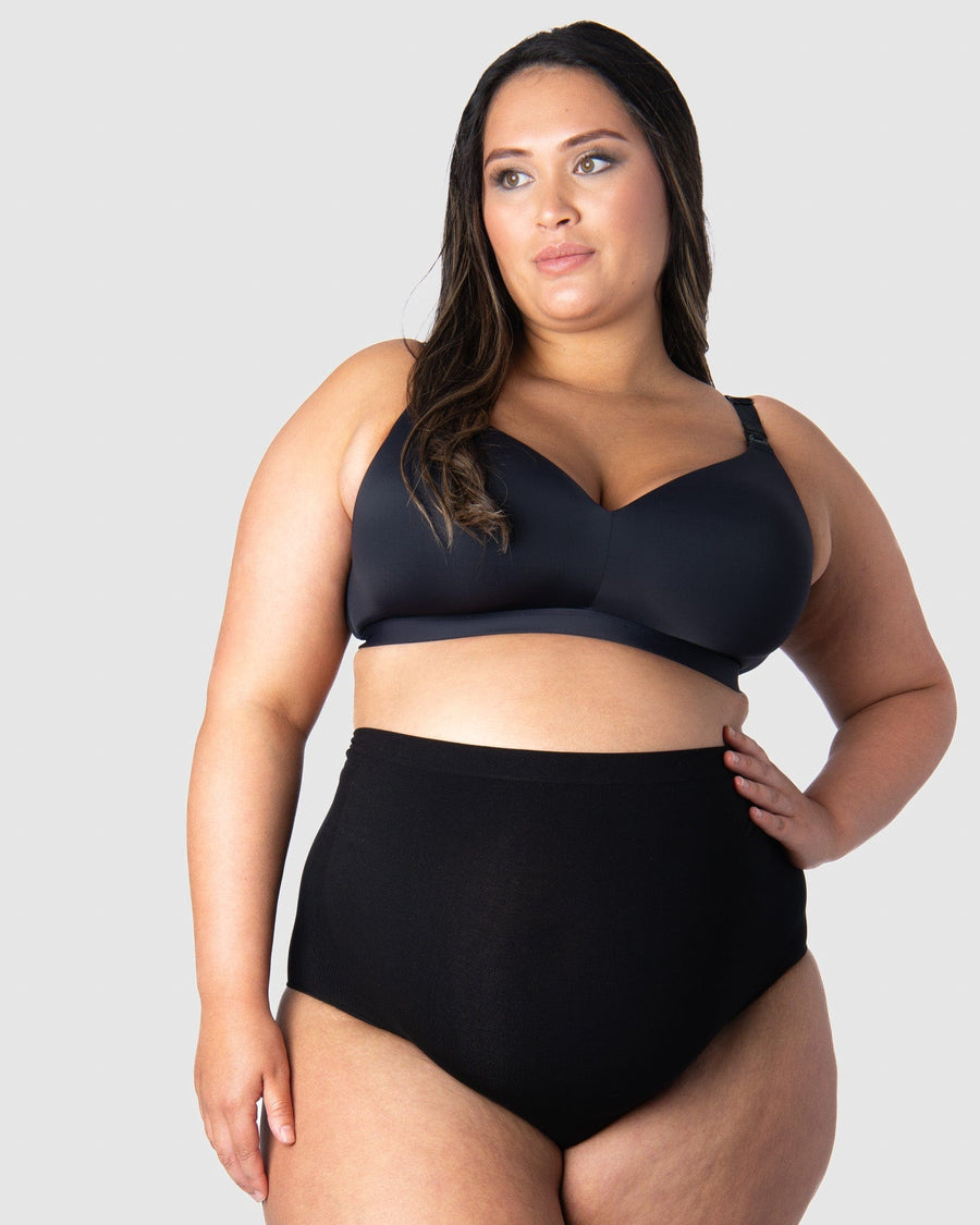 HOTMILK COM INFINITE BLACK T-SHIRT NURSING MATERNITY BREASTFEEDING BRA - WIREFREE