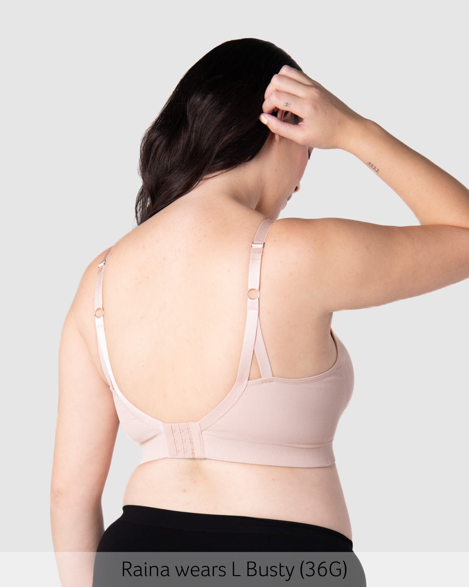 Back of My Necessity Seamless Nursing Bra - Ballet Pink Busty