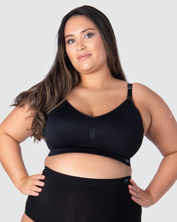 HOTMILK US MY NECESSITY BLACK MULTIFIT FULL CUP - WIREFREE MATERNITY AND NURSING BRA