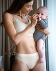 My Necessity Seamless Bikini Brief 2-pack — bamboo blend maternity brief in Black and Frappe — Hotmilk Lingerie