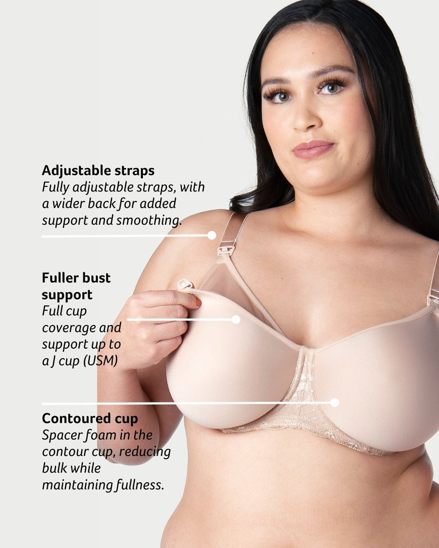 OBSESSION ALMOND CONTOUR NURSING BRA - FLEXI UNDERWIRE