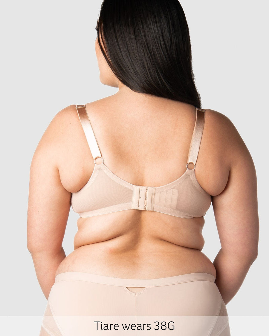 Back of Obsession Contour Nursing Bra with Flexi Underwire in Almond