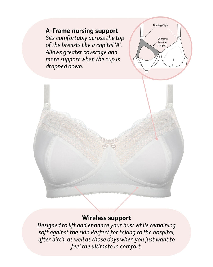Features of Show Off Ivory Wirefree Nursing Bra
