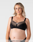 Show Off Full Cup Wirefree Nursing Bra in Black — full coverage, side sling support — Hotmilk Lingerie
