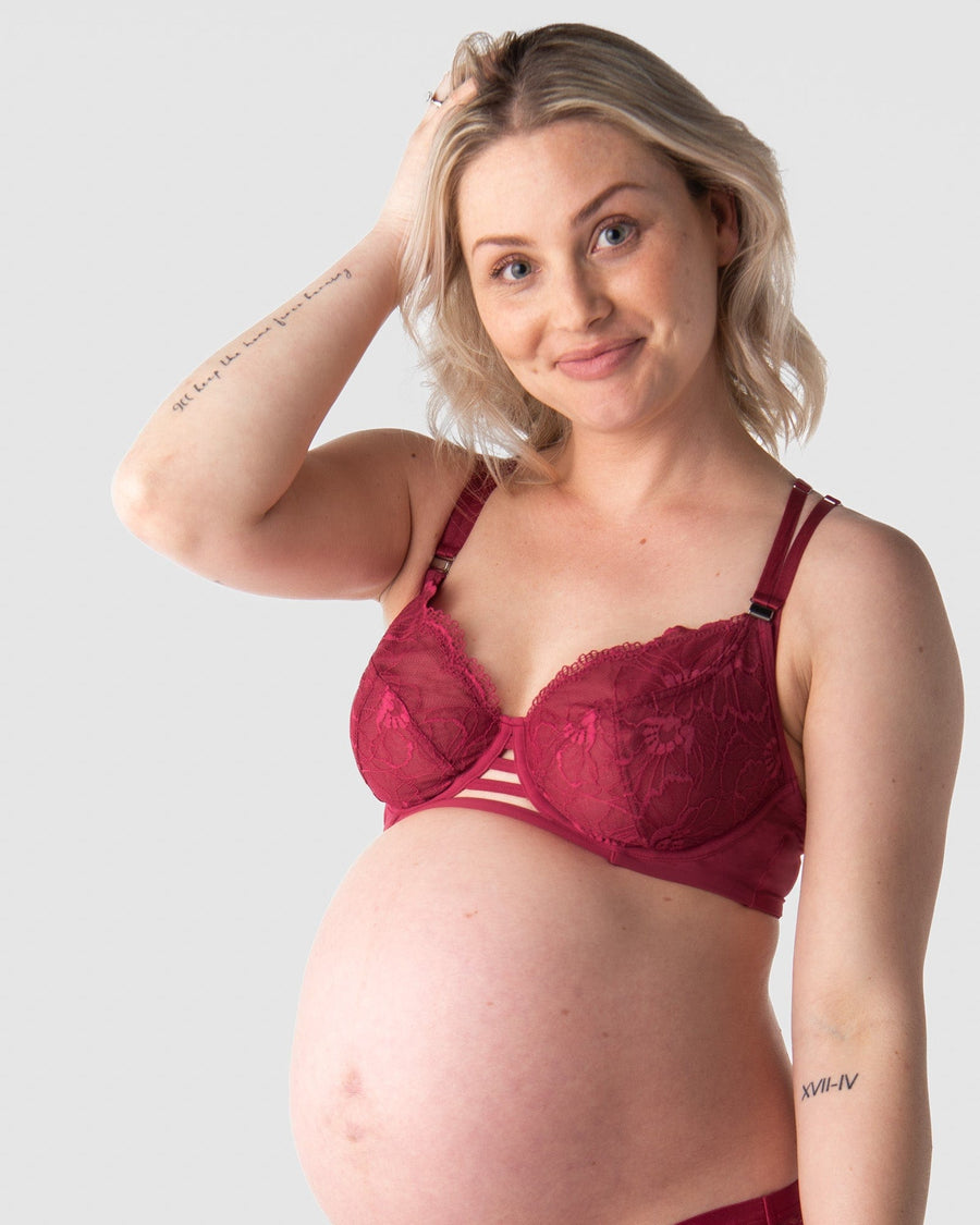 HOTMILK UK TRUE LUXE PERSIAN ROSE NURSING AND MATERNITY BRA - FLEXI UNDERWIRE