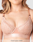 Close up of Warrior Plunge Nursing Bra - Bronze