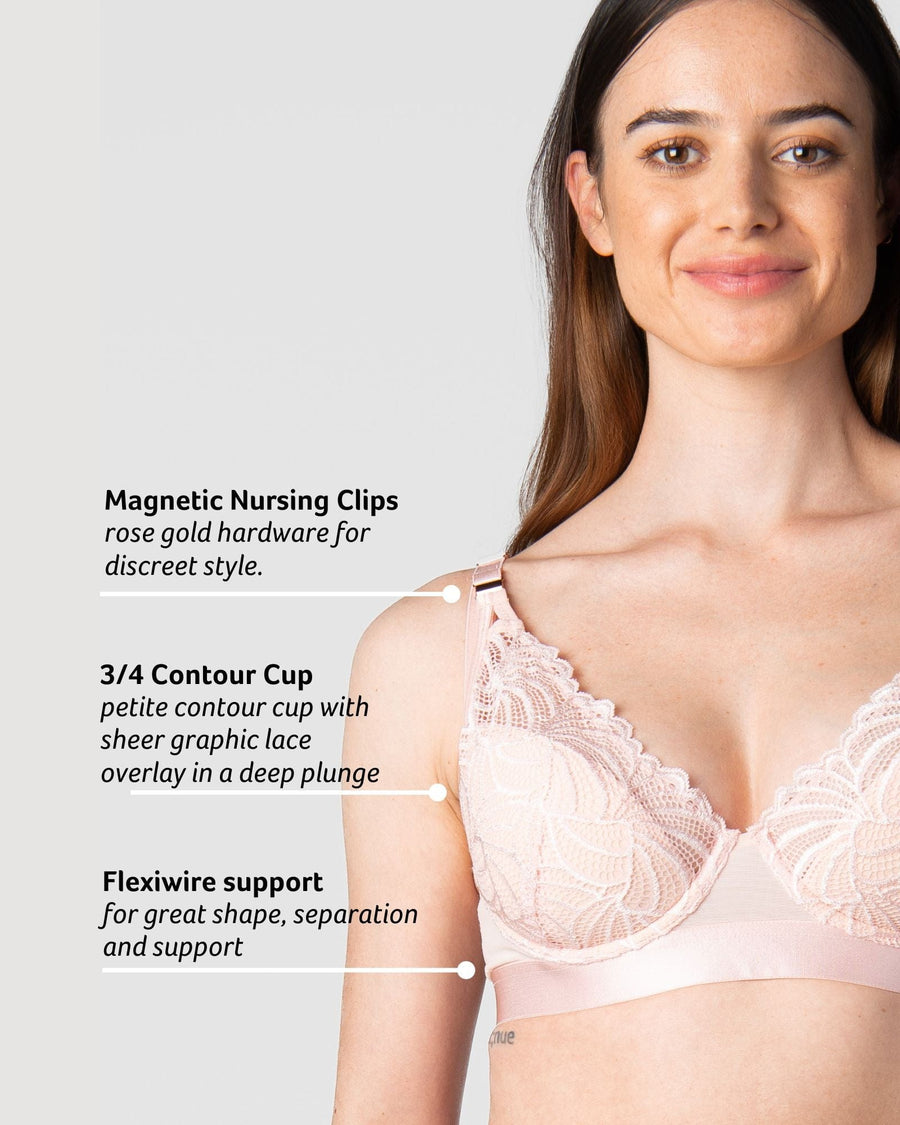 WARRIOR PLUNGE LOTUS CONTOUR NURSING BRA - FLEXI UNDERWIRE