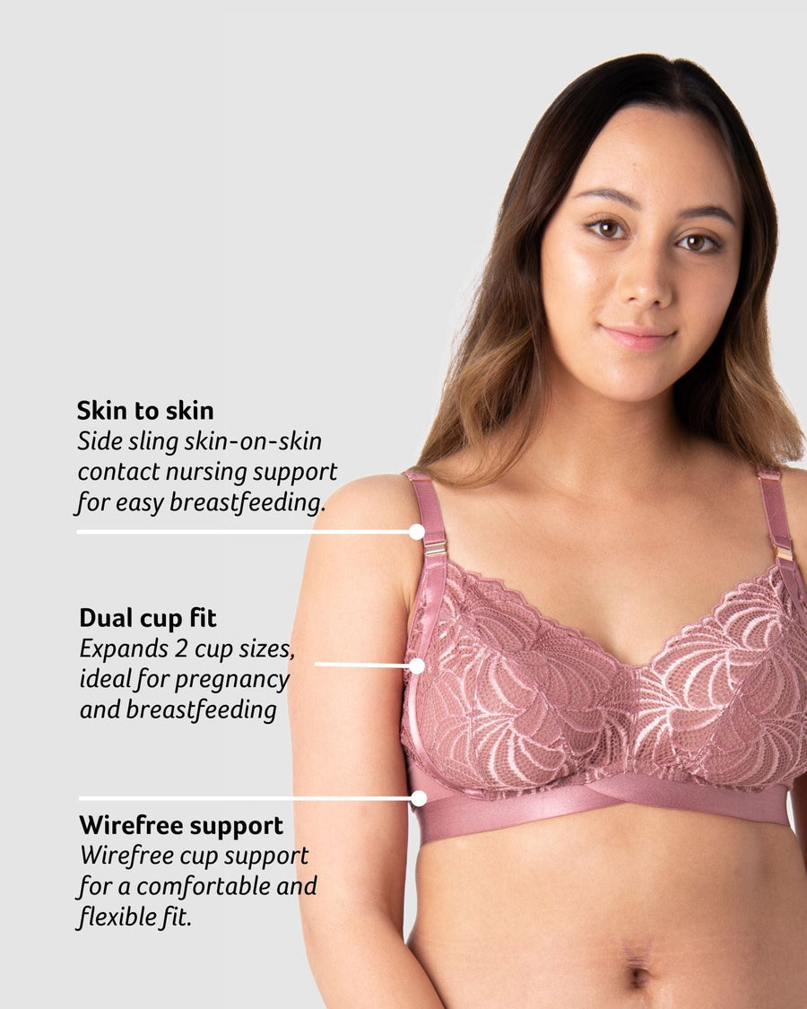 WARRIOR SOFT CUP ANTIQUE ROSE MULTIFIT NURSING BRA - WIREFREE