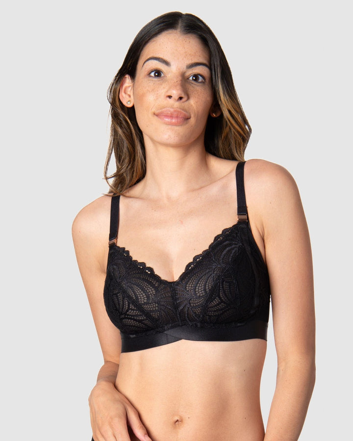 Black Nursing Bra With Extender Clasp Women's Size Medium NEW - beyond  exchange