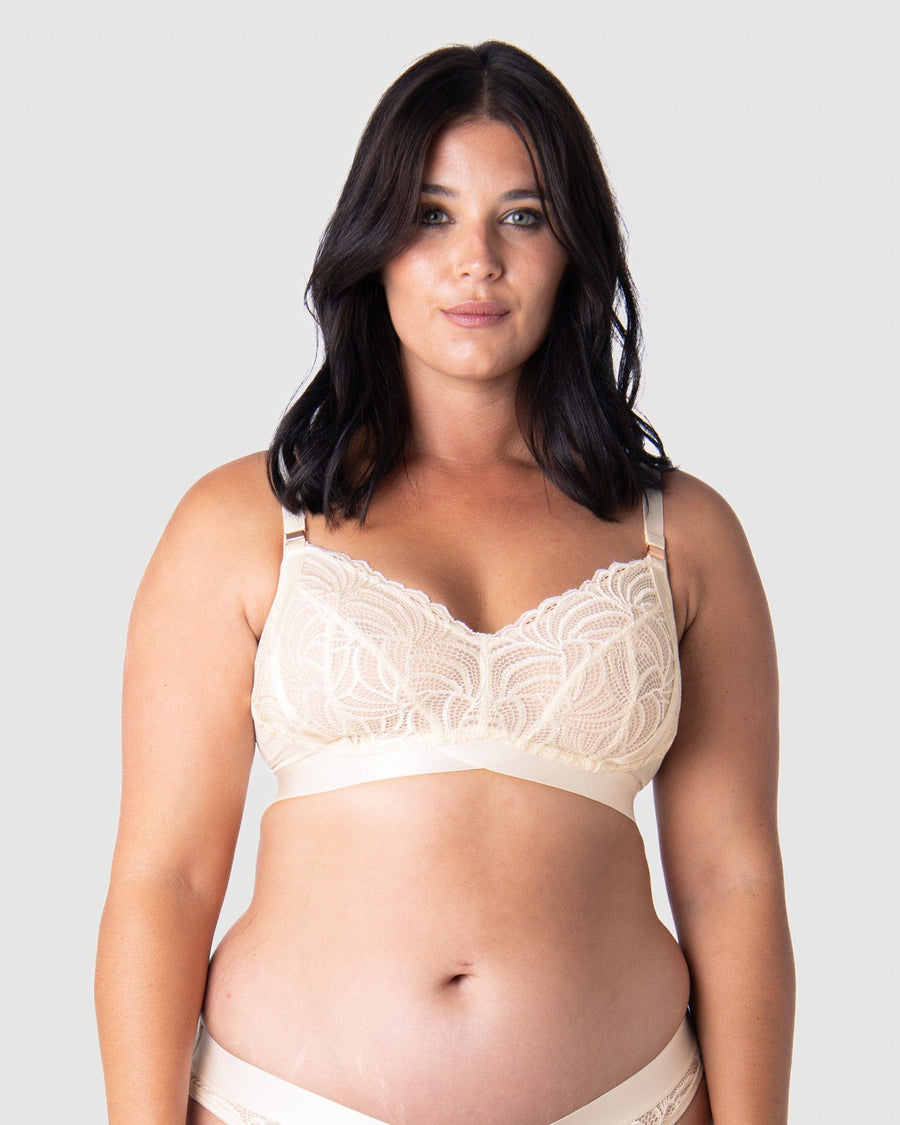 HOTMILK US WARRIOR SOFT CUP IVORY MULTIFIT NURSING MATERNITY BRA - WIREFREE