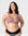 Fuller bust nursing bra for breastfeeding, Hotmilk Flawless Rose Dust plunge maternity bra, Kaarina wears 14F up to J cup