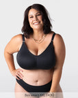My Everyday FlexFit Nursing Bra in Black Busty — wirefree multifit nursing bra for larger cups — Hotmilk Lingerie