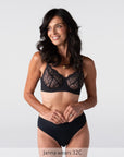 Refined Flexiwire Full Cup Bra Black — back smoothing detail — Hotmilk Evolve