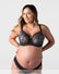Hotmilk Temptation Full Cup Nursing Bra in Black – front view, lace maternity and breastfeeding bra with flexi underwire