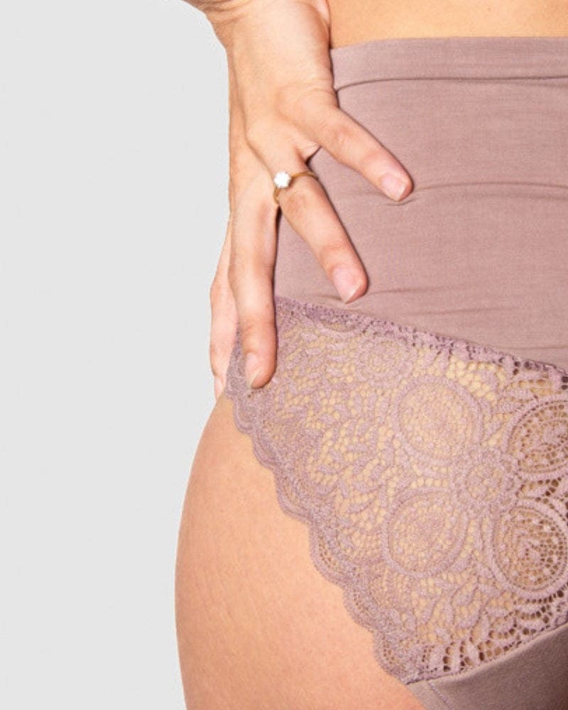 Featured Lace on the Serenity Bamboo Hi Brief 
