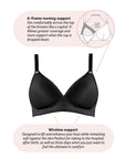 Technical features of Ambition T-shirt Contour Nursing Bra in Black