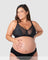 Flawless Sheer Plunge Nursing Bra - Black Busty