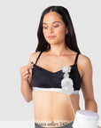 Freedom Pumping and Nursing Bra Black — nursing clip detail — Hotmilk Lingerie