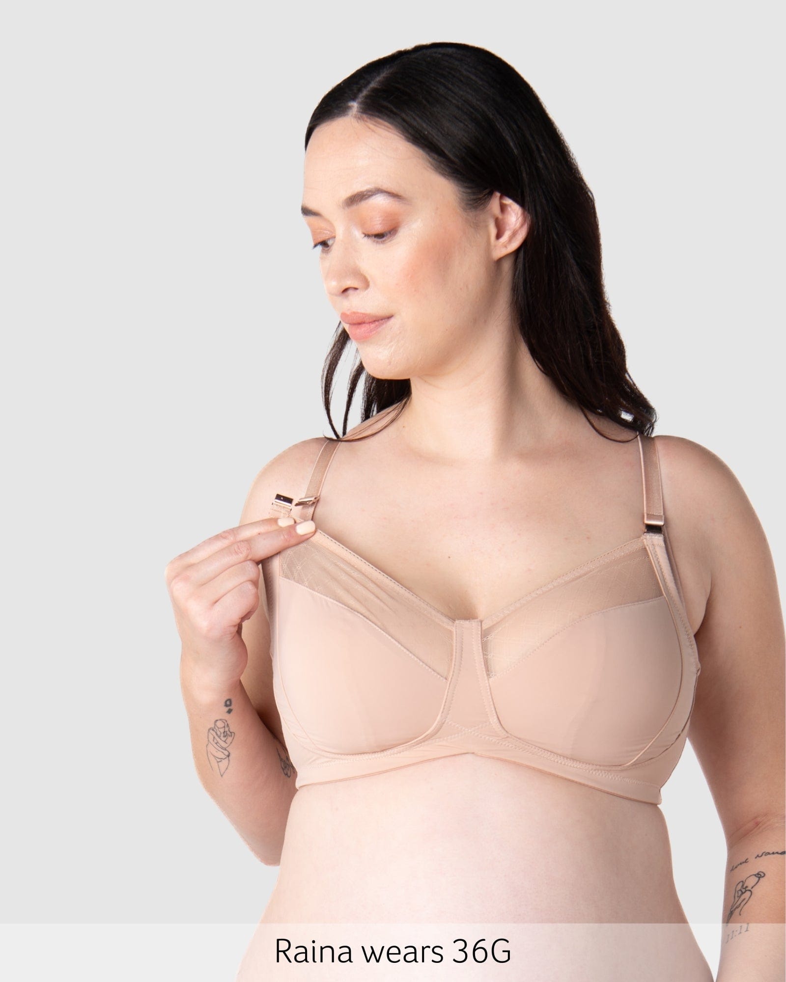 Nursing clip of Lunar Eclipse Nursing Bra - Cashmere
