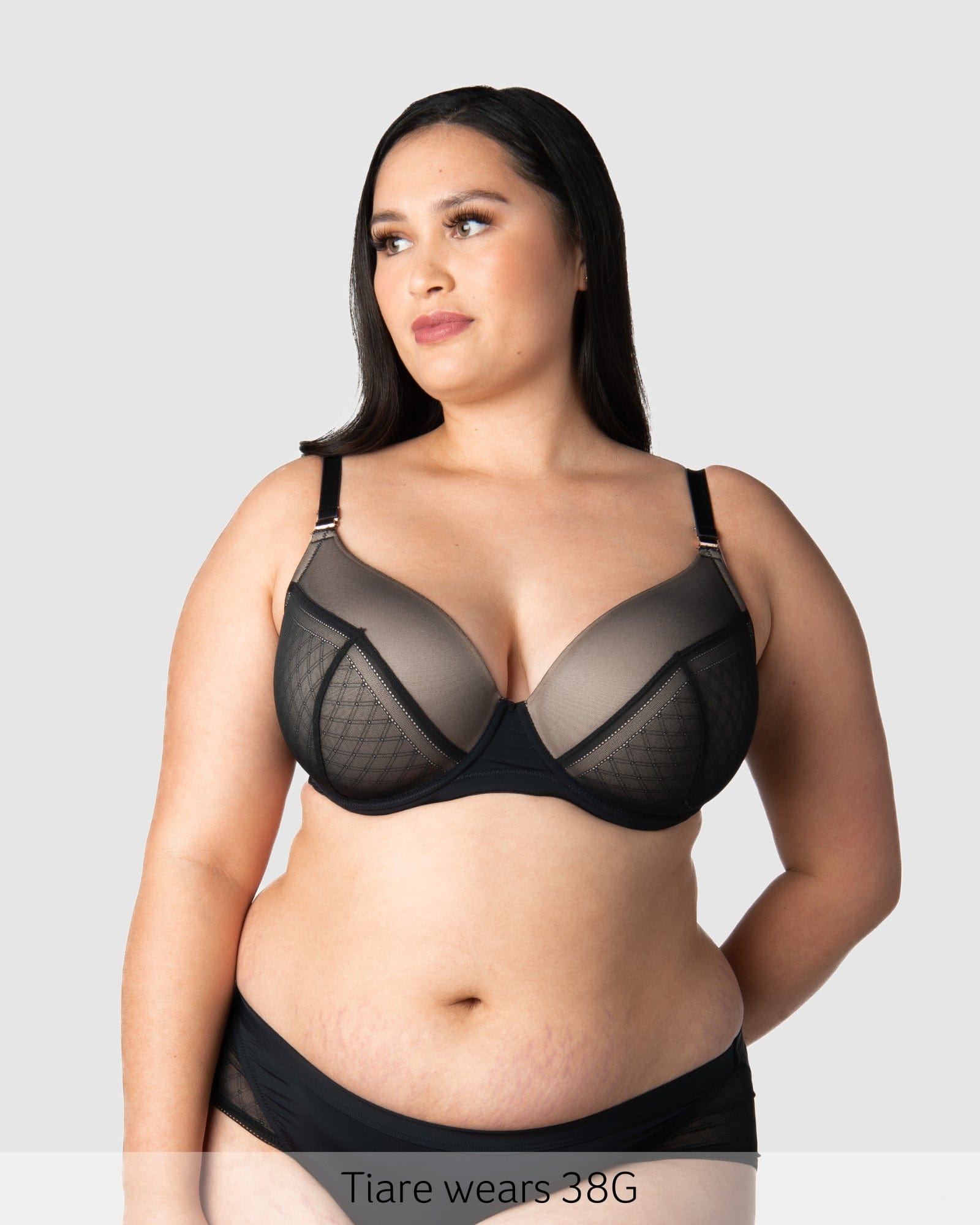 Lunar Plunge T-Shirt Nursing Bra - Black