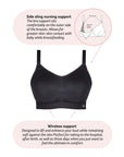 My Everyday FlexFit Nursing Bra - Black Busty
