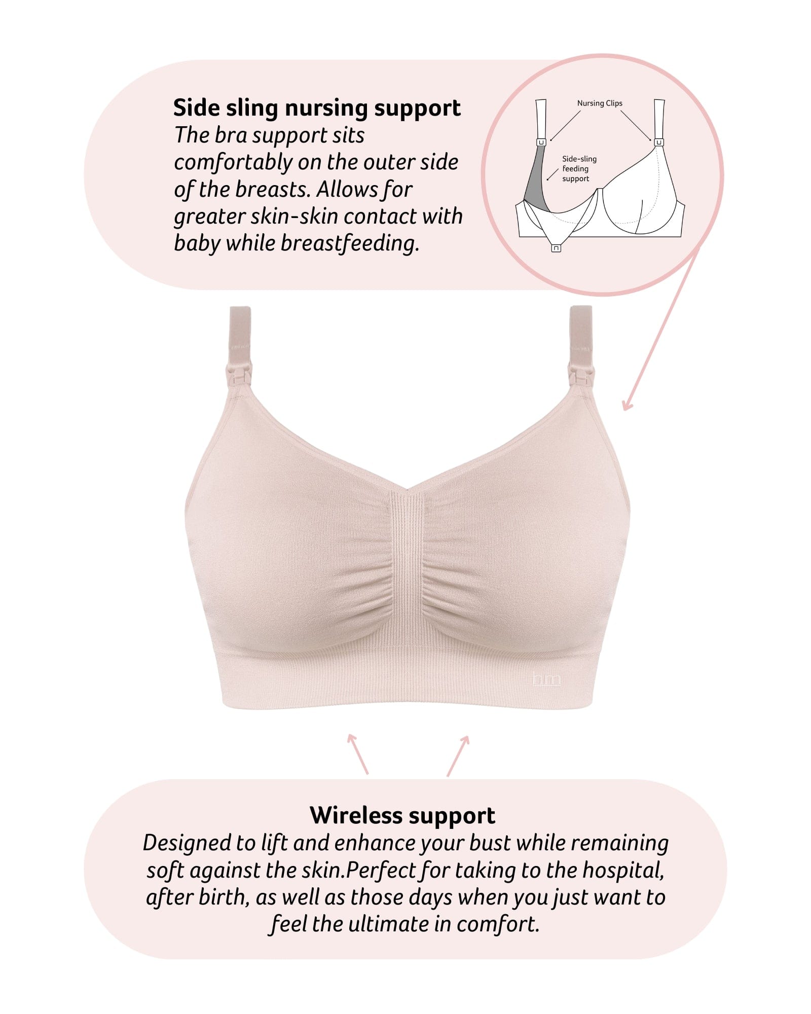 My Necessity Seamless Nursing Bra - Ballet Pink