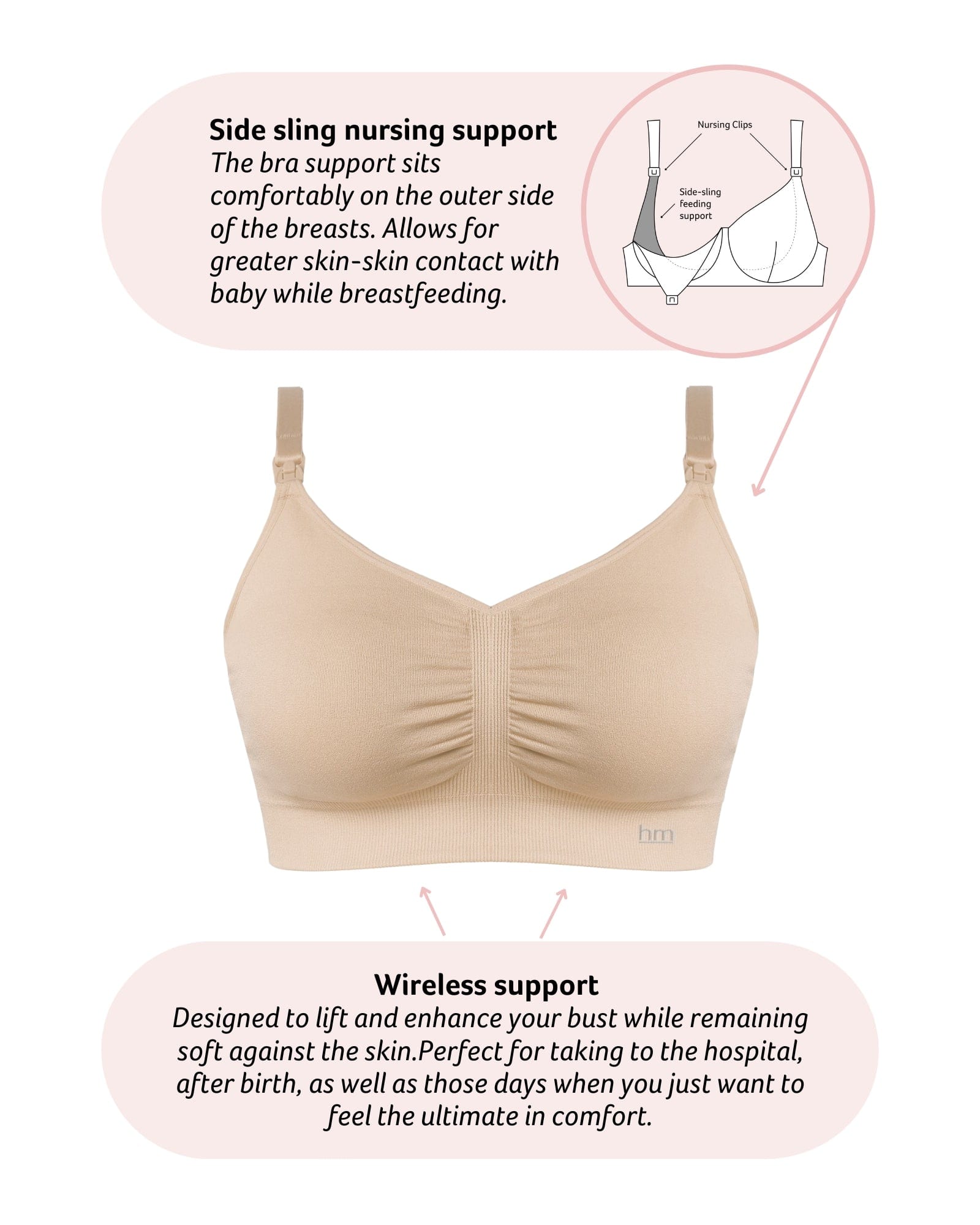 My Necessity Seamless Nursing Bra - Frappe