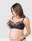Nursing clip on Show Off Wirefree Nursing Bra - Black