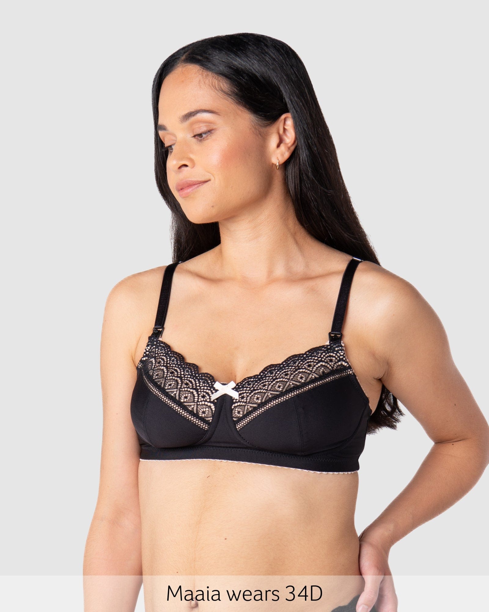 Show Off Wirefree Nursing Bra - Black