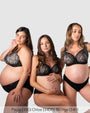 Group of mothers in Temptation Lace Nursing Bra - Black