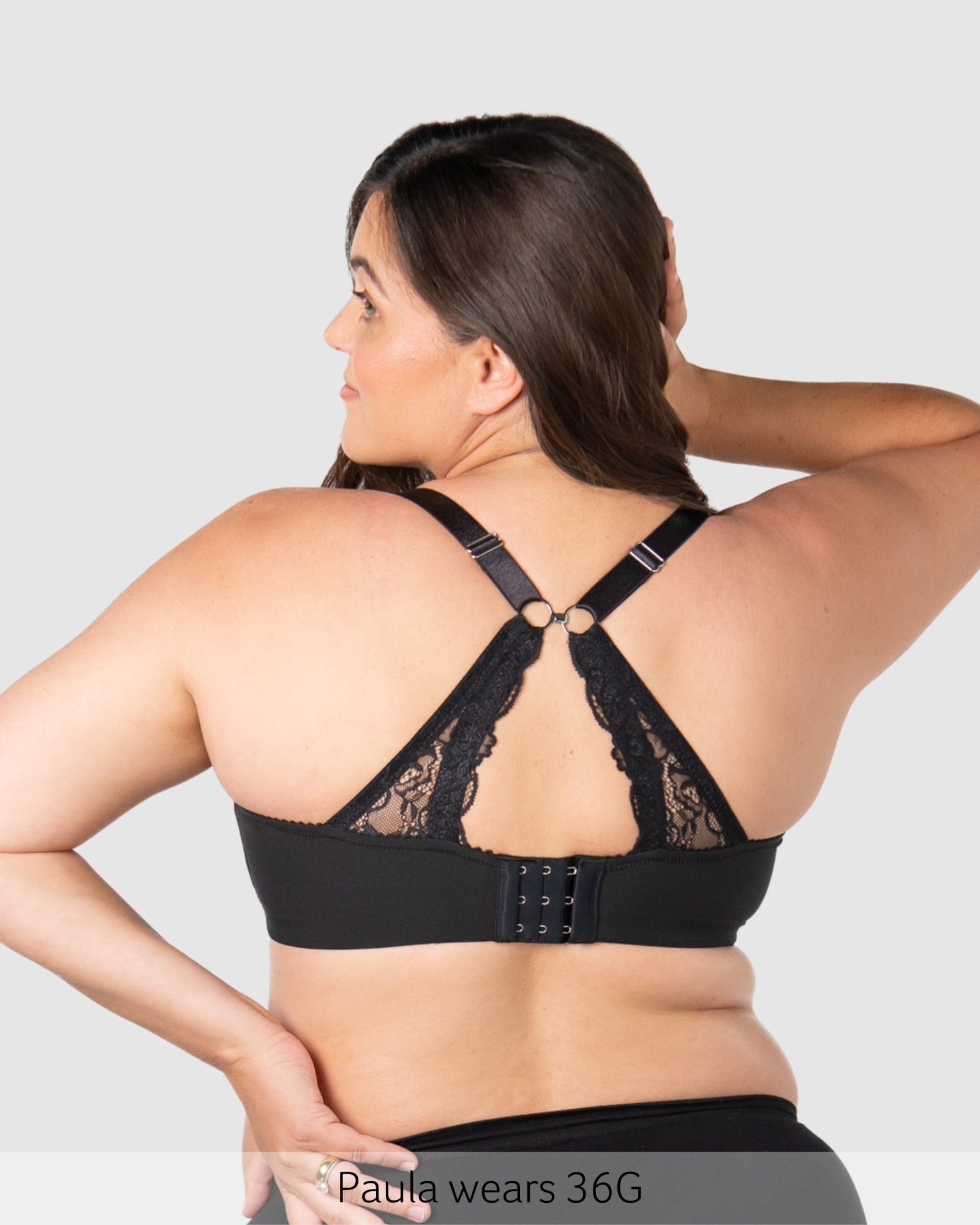 Racerback of Temptation Lace Nursing Bra - Black