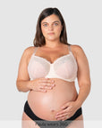 Temptation Lace Nursing Bra - Powder