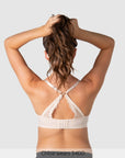 Racerback of Temptation Lace Nursing Bra - Powder