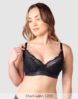 Nursing clip of Warrior Plunge Nursing Bra - Black