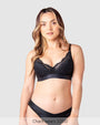 Warrior Plunge Nursing Bra - Black