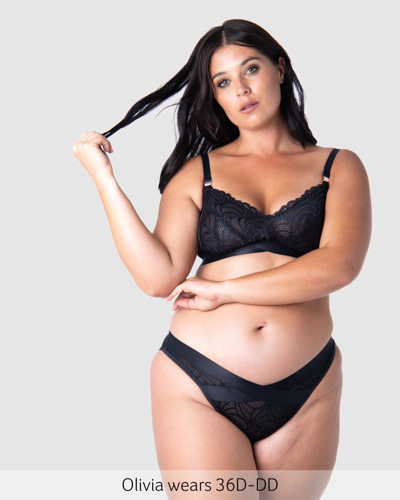 Warrior Wirefree Soft Cup Nursing Bra in Black 