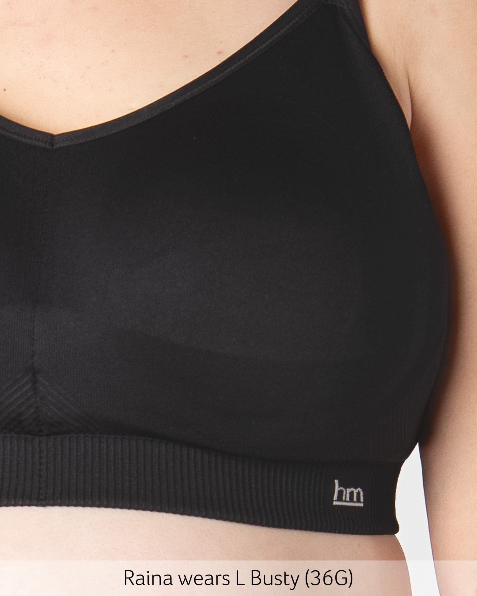 Crop of My Everyday Multifit Nursing Bra - Black Busty