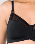 HOTMILK LUNAR ECLIPSE BLACK MATERNITY BREASTFEEDING NURSING BRA - WIREFREE WITH MATCHING LUNAR ECLIPSE MATERNITY BLACK BRIEFS