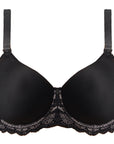 HOTMILK US OBSESSION JET BLACK CONTOUR NURSING MATERNITY BRA - FLEXI UNDERWIRE MATCHED WITH LUNAR ECLIPSE MATERNITY BIKINI BRIEF