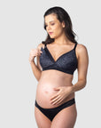 HOTMILK US AMBITION T-SHIRT ONYX CONTOUR NURSING MATERNITY BRA - WIREFREE