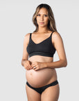 HOTMILK US ELEVATE COTTON BLACK MULTIFIT NURSING MATERNITY BRA - WIREFREE