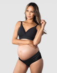 HOTMILK US ELEVATE COTTON BLACK T-SHIRT NURSING MATERNITY BRA - WIREFREE