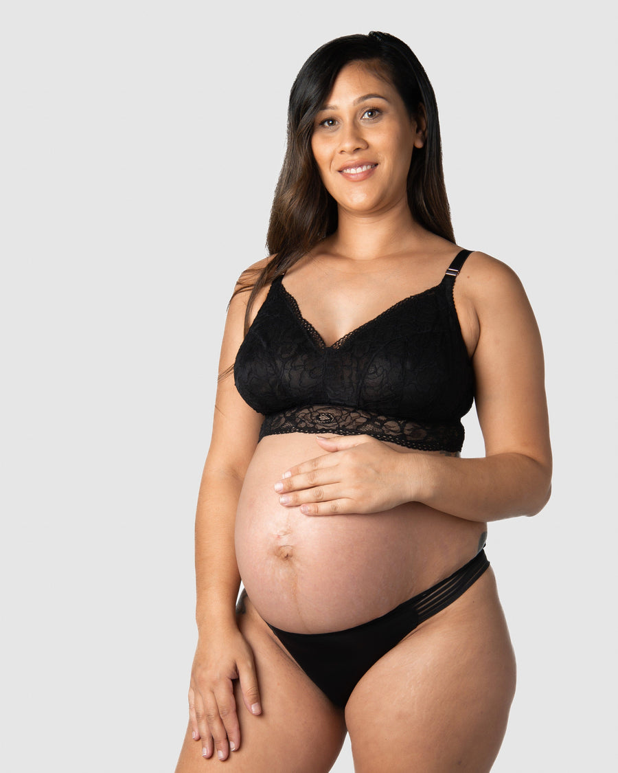 HOTMILK US HEROINE BRALETTE BLACK MULTIFIT MATERNITY BRA - WIREFREE