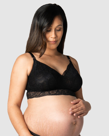 HOTMILK US HEROINE BRALETTE BLACK MULTIFIT MATERNITY BRA - WIREFREE
