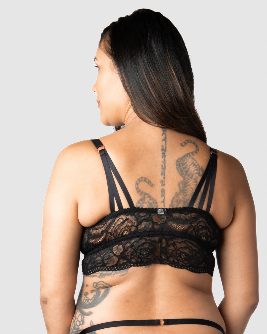 HOTMILK US HEROINE BRALETTE BLACK MULTIFIT MATERNITY BRA - WIREFREE