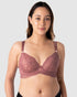 HOTMILK US HEROINE PLUNGE ANTIQUE ROSE NURSING BREASTFEEDING MATERNITY BRA - FLEXI UNDERWIRE