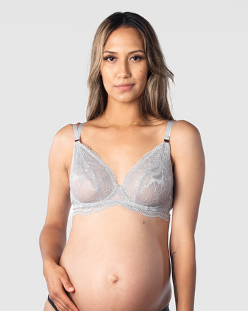 HEROINE PLUNGE SILVER NURSING BRA - FLEXI UNDERWIRE