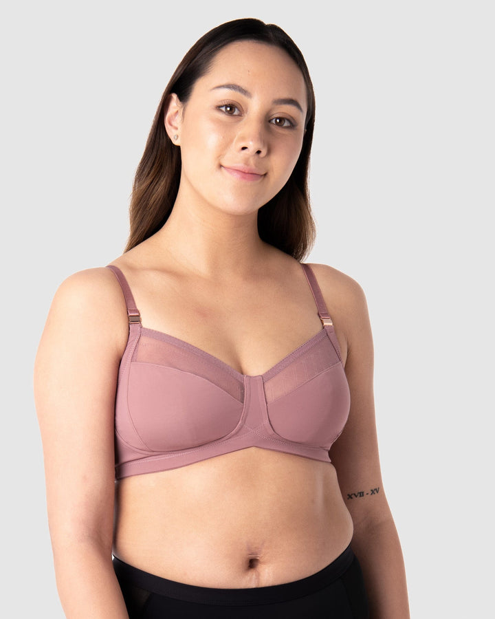 LUNAR ECLIPSE ANTIQUE ROSE NURSING BRA - WIREFREE