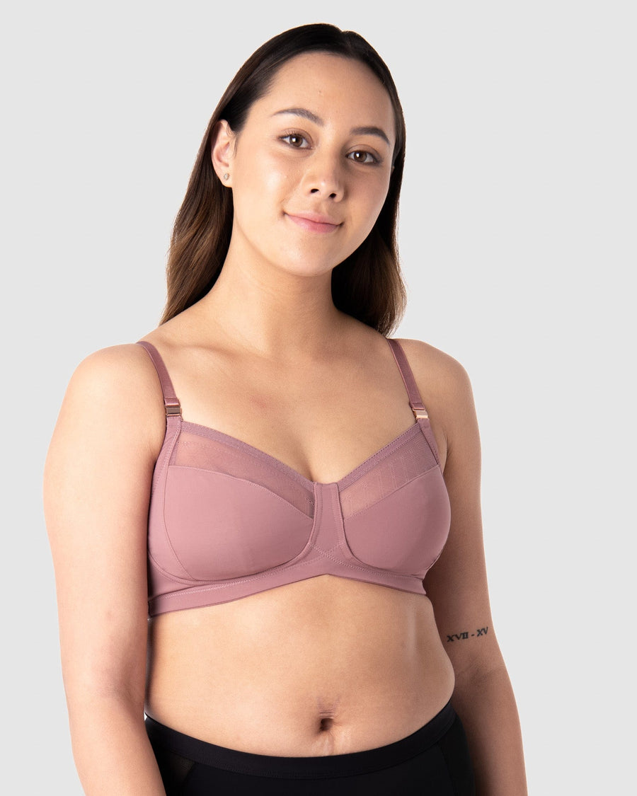 LUNAR ECLIPSE ANTIQUE ROSE NURSING BRA - WIREFREE